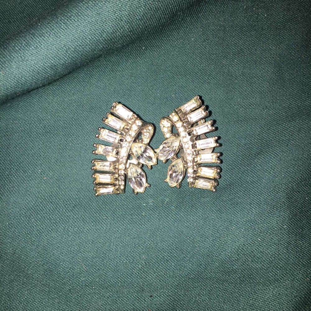 Clip On Costume Crystal Earrings
